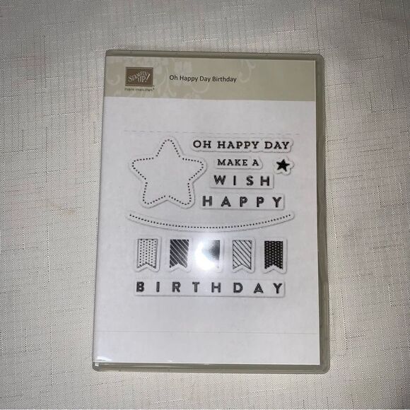 STAMP UP Oh Happy Day Birthday Set Banner Star Wish Craft Scrapbooking Card Art - Picture 1 of 6